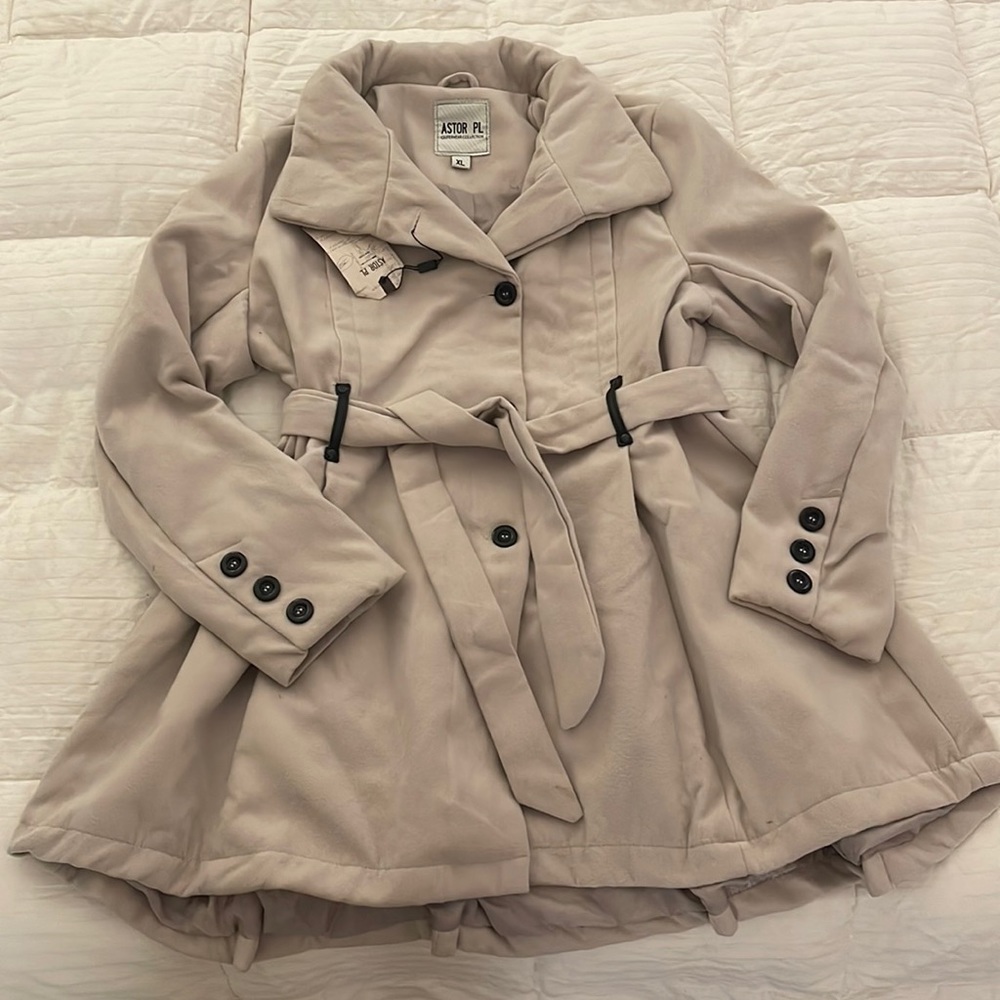 Flared pea coat